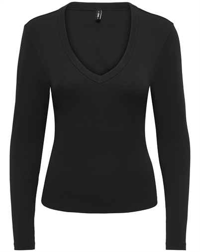 Only - ONLRiley V Neck Top - Black